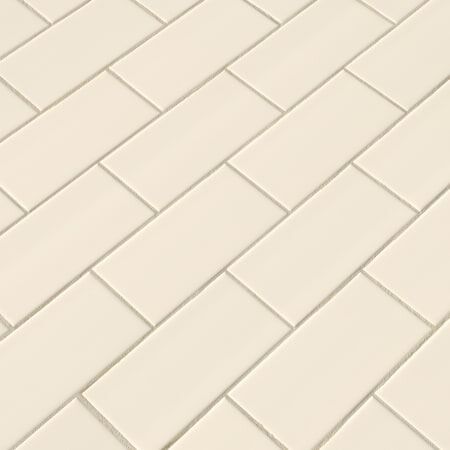 MS International Domino Gray Glossy Subway Tile 3 x 6 in.