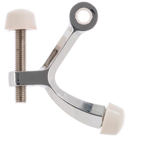Ace 2-5/8 in. W Metal Chrome Hinge Pin Door Stop Mounts to door and wall 0 in.