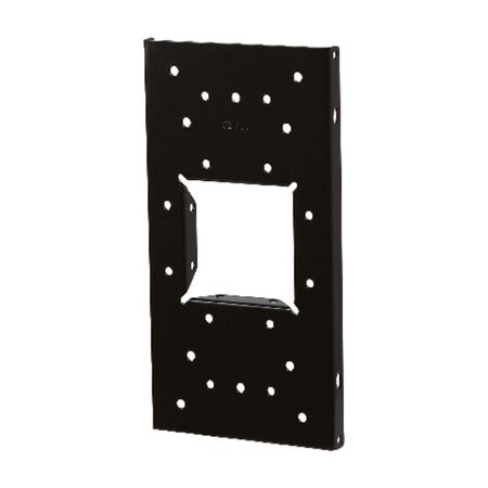 Architectural Mailboxes Black Steel Mailbox Mounting Board.060 Ga. 12.875 in. L