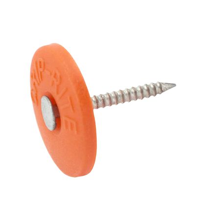 Grip-Rite No. 12 1 in. Cap Electro-Galvanized Steel Nail Plastic Head 1 lb 250 pk