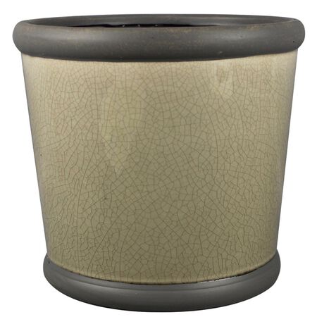 Trendspot Belleville 8.35in. H x 9.2in. W x 9.2in. D x 9in. D Ceramic Planter Gray