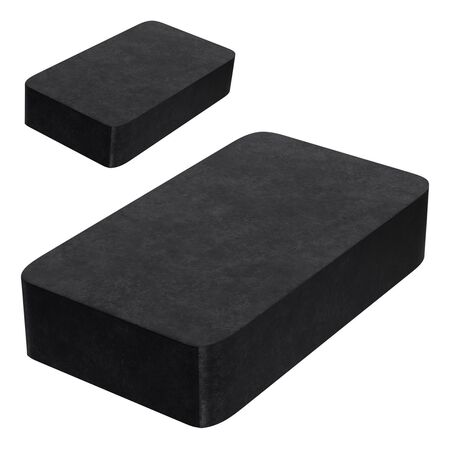 Magnet Source 1.875 in. L X.875 in. W Black Block Magnets 3 lb. pull 2 pc