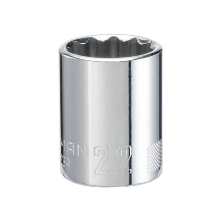 CRAFTSMAN 22 mm X 1/2 in. drive Metric 12 Point Standard Shallow Socket 1 pc