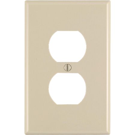 Leviton Ivory 1 gang Nylon Duplex Wall Plate 1 pk