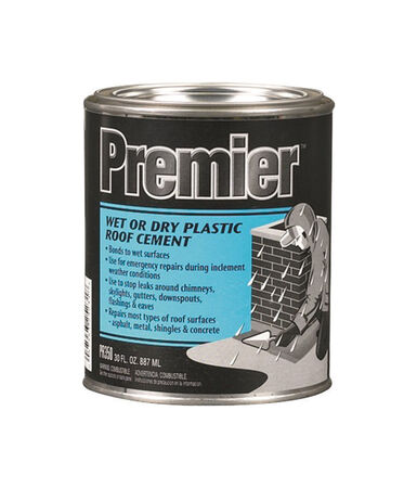 Premier Asphalt Wet/Dry Surface Roof Cement 30 oz. Black