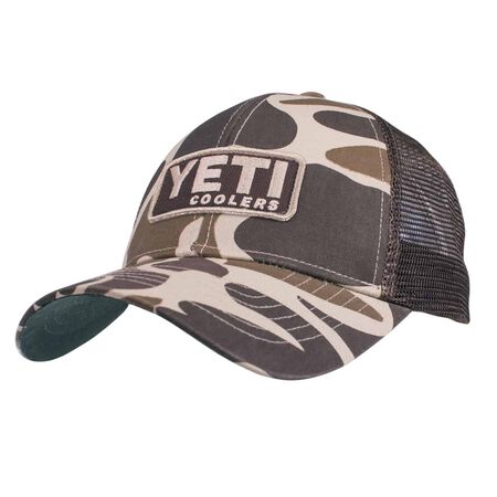 YETI Trucker Hat Brown Camouflage One Size Fits All