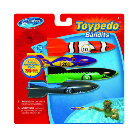 Swimways Toypedo Assorted Plastic Rockets Pool Diving Toy