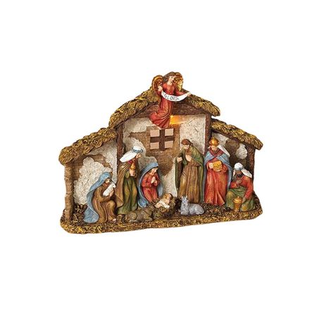 Gerson Sterling 12.2 in. L Lighted Resin Nativity Scene - Battery-Operated