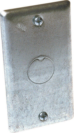 Raco Rectangle Steel 1 gang Box Cover