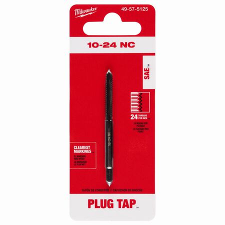 Milwaukee SAE 10-24 NC Straight Flute Plug Tap