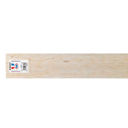 Midwest Products 3/32in. x 3in. W x 3in. L Balsawood Sheet #2/Btr Premium Grade