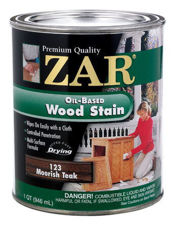 ZAR Semi-Transparent Oil-Based Wood Stain Moorish Teak Tintable 1 qt.