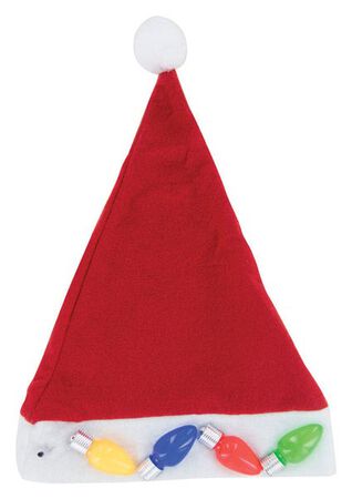 DM Merchandising - Lotsa Lights Jumbo Flashing Santa Hat X-JMBSH