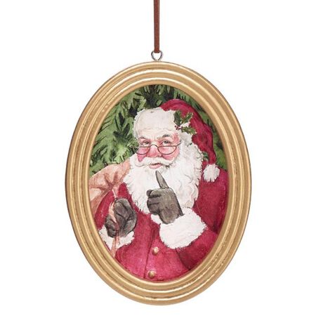 Burton and Burton  Framed Santa Portrait Ornament