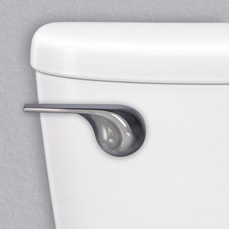 Korky Strong Arm Flush Handle Black Chrome For Universal