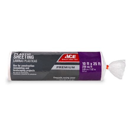 Ace Plastic Sheeting 6 mil X 10 ft. W X 25 ft. L Polyethylene Clear 1 pk