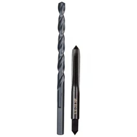Milwaukee SAE 1/4-28 NF Straight Flute Plug Tap & #3 Drill Bit