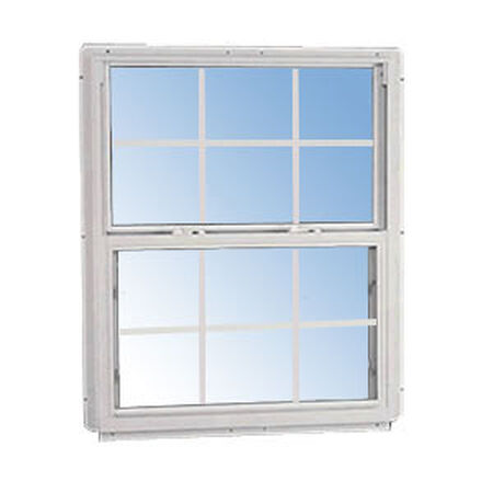 36 in. x 48 in. White Aluminum Window Low-E Glass (6/6 Window Pane Arrangement)