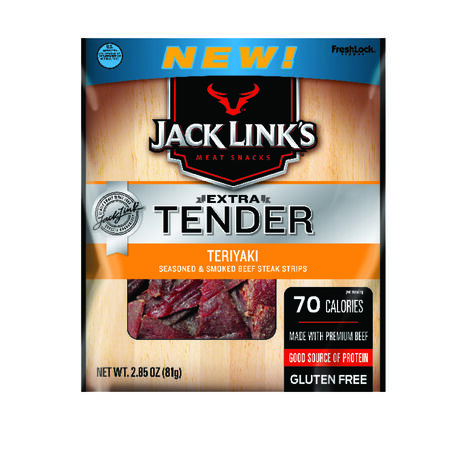 Jack Link's Seasoned and Smoked Teriyaki Beef Jerky 2.85 oz Bagged