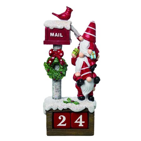 Transpac Multicolored Gnome Countdown Indoor Christmas Decor 4 in.