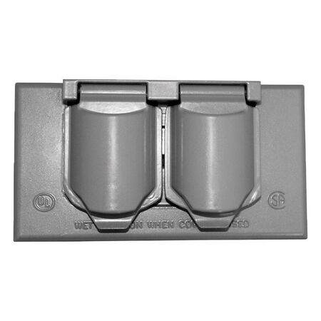 Sigma Engineered Solutions Rectangle Die-Cast Metal 1 gang 2.83 in. H X 4.57 in. W Horizontal Duplex