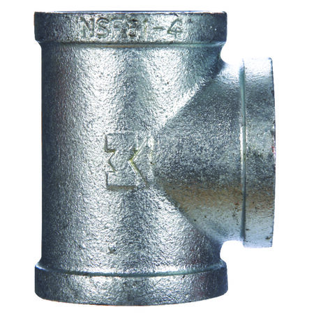 STZ Industries 1/2 in. FIP each X 1/2 in. D FIP 1/2 in. D FIP Galvanized Malleable Iron Tee