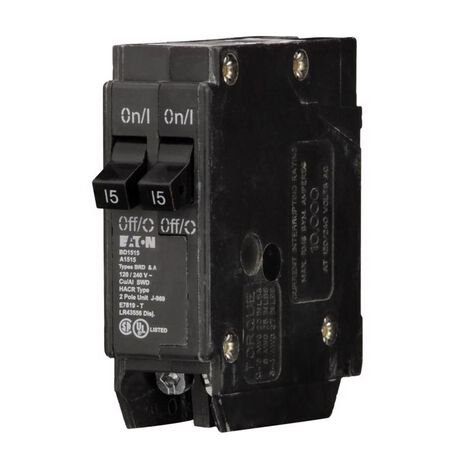 Eaton 15/15 amps Tandem 2-Pole Circuit Breaker