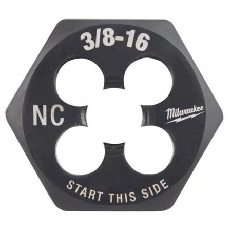 Milwaukee SAE 3/8-16 NC 1 in. Hex Threading Die