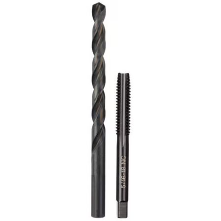 Milwaukee SAE 5/16-18 NC Straight Flute Plug Tap & F Drill Bit