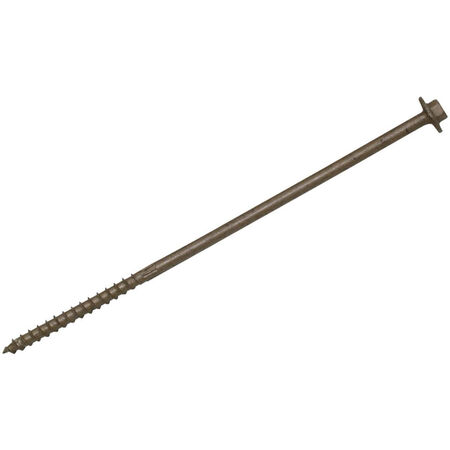 Simpson Strong-Tie 0.195" x 8" Large Hex washer structure screw (12 CT.)