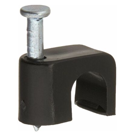 Gardner Bender PCS-1600T Masonry Coaxial Staple, &frac14; in.., Clip-on, Secures RG-6 / RG-6Q / RG-59, Polyethylene - UV Resistant, Splinter Free, 25 Pk., Black