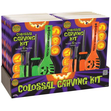 Fun World Pumpkin Pro Multicolored 11 in. Colossal Halloween Decor