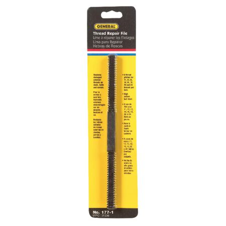 General 8-1/2 in. L X 7/16 in. W High Carbon Steel Assorted Thread Repair File 1 pc