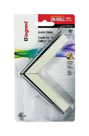 Legrand On-Wall 3.31 in. L Inside Elbow 1 pk