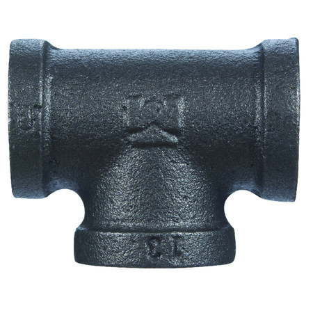 STZ Industries 3/4 in. FIP each X 3/4 in. D FIP 3/4 in. D FIP Black Malleable Iron Tee
