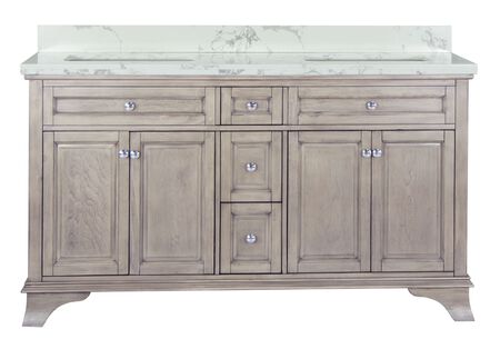 Aurafina WAINWRIGHT 60 in. Old Harbor Grey Vanity