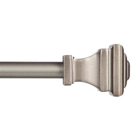 Kenney Pewter Silver Modern/Contemporary Curtain Rod 36 in. L X 66 in. L
