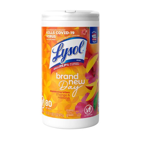 Lysol Brand New Day Mango & Hibiscus Scent Disinfecting Wipes 80 ct 1 pk