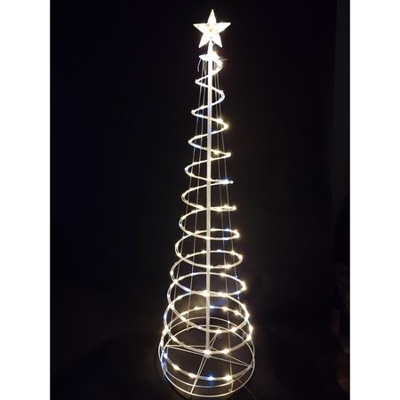 Celebrations LED Spiral Cone with Star 6 ft. Yard Decor