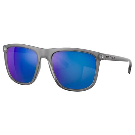 Native Mesa Sunglasses Unisex Matte Smoke Crystal Frame Blue Lens Polarized Blue Light Blocking