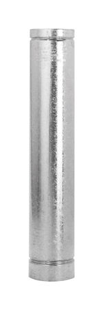 Selkirk 4 in. Dia. x 24 in. L Aluminum Round Gas Vent Pipe Metallic