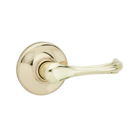 Kwikset Dorian Polished Brass Passage Lever Right Or Left Handed