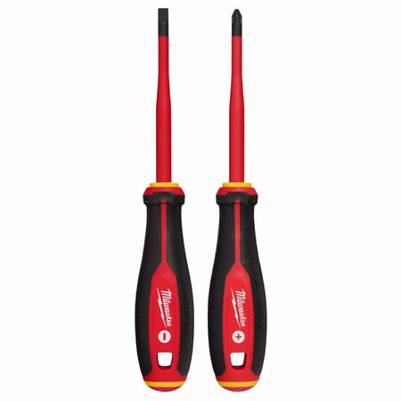 Milwaukee 2 Pieces 1000V Insulated Slim Tip Screwdriver Set