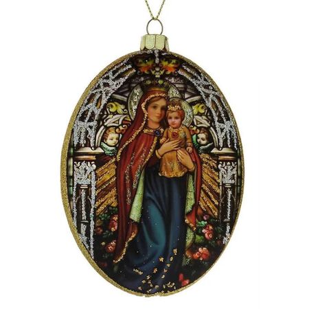 4.5 in. Stained Glass Oval Ornament