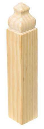 Alexandria Moulding Baseboard Trim Block Pine 6-1/2in. H x 1-1/8in. W x 1in. D