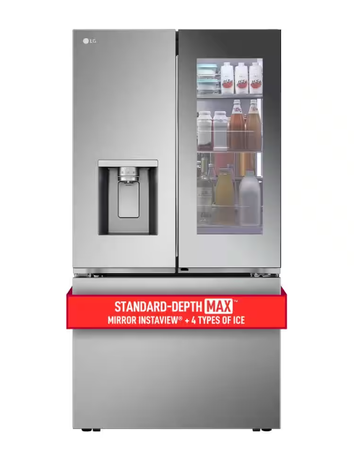 31 cu. ft. Smart Standard-Depth MAX&trade; French Door Refrigerator with Four Types of Ice and Mirror InstaView&reg;