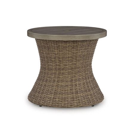 Ashley Laguna Heights Round End Table with Umbrella Option