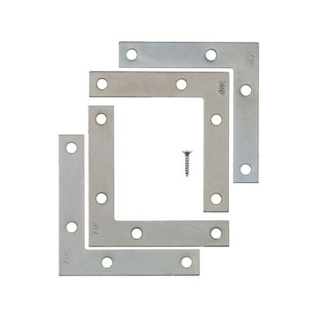 Ace 4 in. H X 0.75 in. W X 4 in. D Zinc Flat Corner Brace