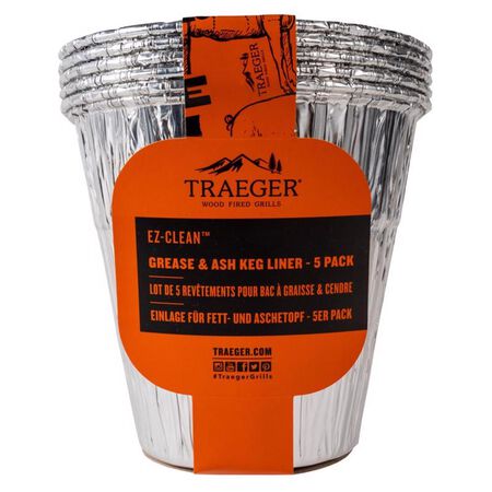 Traeger EZ-Clean Aluminum Grease & Ash Keg Liner 6.3 in. L X 6.3 in. W For Traeger