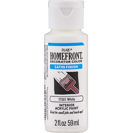 Homefront Satin White Hobby Paint 2 oz
